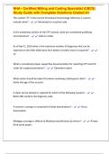NHA - Certified Billing and Coding Specialist &lpar;CBCS&rpar; Study Guide with Complete Solutions Graded A&plus;