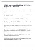 SBCC Astronomy Final Sean Kelly Exam Questions & Answers