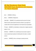 NC Bail Bondsman State Exam  2024&sol;2025 Exam Questions and Answers  &vert; A&plus; Score Assured 
