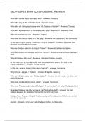 OEDIPUS REX EXAM QUESTIONS AND ANSWERS
