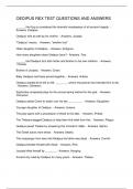 OEDIPUS REX TEST QUESTIONS AND ANSWERS