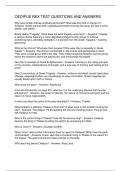 OEDIPUS REX TEST QUESTIONS AND ANSWERS