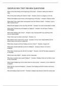 OEDIPUS REX TEST REVIEW QUESTIONS