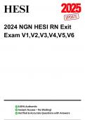 2024 NGN HESI RN Exit Exam V1-V6&comma; 2022 Edition by Questions and Answers