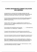 FLORIDA CDR EXAM WITH CORRECT SOLUTIONS 100&percnt; VERIFIED&excl;&excl;