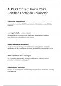 ALPP CLC Exam Guide 2025 Certified Lactation Counselor 