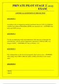 PRIVATE PILOT STAGE 2 EXAM QUESTIONS AND ANSWERS 2025