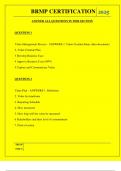 BRMP CERTIFICATION QUESTIONS AND ANSWERS 2025