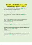 ROU Test UPDATED ACTUAL Exam  Questions and CORRECT Answers 