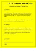  IACCP &lpar;MASTER TERMS&rpar; QUESTIONS AND ANSWERS 2025