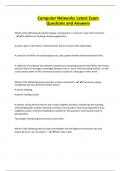 Computer Networks -Latest Exam Questions and Answers