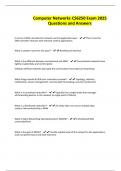 Computer Networks -CS6250 Exam 2025 Questions and Answers