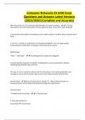 Computer Networks-CS 6250 Exam Questions and Answers Latest Versions &lpar;2025&sol;2026&rpar; &lpar;Complete and Accurate&rpar;