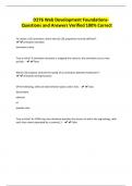 D276 Web Development Foundations- Questions and Answers Verified 100&percnt; Correct
