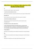 WGU D521 Intro to Medical Coding Questions With Detailed Verified Answers