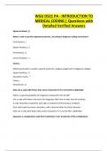 WGU D521 PA - INTRODUCTION TO MEDICAL CODING &vert; Questions with Detailed Verified Answers