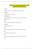 D521 med coding Test Questions with Detailed Verified Answers