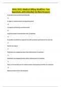 WGU D521 Medical Billing Modifiers Test Questions with Detailed Verified Answers