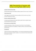 D662 Characteristics of Learners with Various Learning Needs-100&percnt; Correct