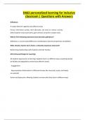 D662 personalized learning for inclusive classroom &vert; Questions with Answers