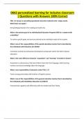 D662 personalized learning for inclusive classroom &vert; Questions with Answers 100&percnt; Correc