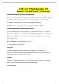 D662 Exam Actual Questions and Answers&vert;2025 Update&vert;100&percnt; Correct