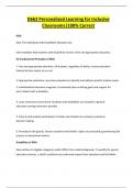 D662 Personalized Learning for Inclusive Classrooms&vert;100&percnt; Correct