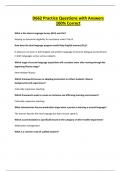 D662 Practice Questions with Answers 100&percnt; Correct