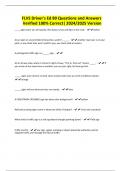 FLVS Driver's Ed 89 Questions and Answers Verified 100&percnt; Correct&vert; 2024&sol;2025 Version