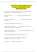 FLVS Driver's Ed Prep Questions and Answers Verified 100&percnt; Correct&vert; 2024&sol;2025 Version