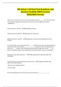 MA Driver's Ed Final Test Questions and Answers Verified 100&percnt; Correct&vert; 2024&sol;2025 Version