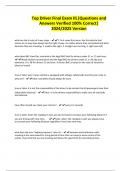 Top Driver Final Exam IlL&vert;Questions and Answers Verified 100&percnt; Correct&vert; 2024&sol;2025 Version