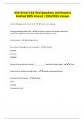 AAA Driver's Ed Final Questions and Answers Verified 100&percnt; Correct&vert; 2024&sol;2025 Version