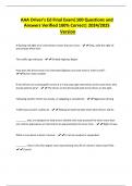 AAA Driver's Ed Final Exam&vert;100 Questions and Answers Verified 100&percnt; Correct&vert; 2024&sol;2025 Version