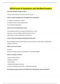 DHYG Exam III Questions and Verified Answers
