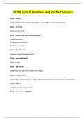 DHYG Exam ll Questions and Verified Answers