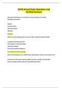 DHYG Actual Exam Questions and Verified Answers