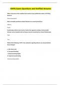 DHYG Exam Questions and Verified Answers