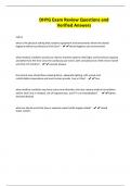DHYG Exam Review Questions and Verified Answers