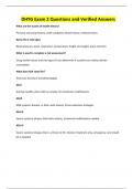 DHYG Exam 2 Questions and Verified Answers