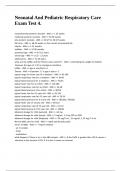 Neonatal And Pediatric Respiratory Care Exam Test 4..docx
