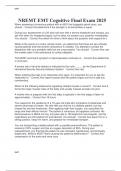 NREMT EMT Cognitive Final Exam 2025