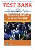 Test Bank for Elementary Statistics in Social Research&comma; Updated Edition&comma; 12th edition by Levin
