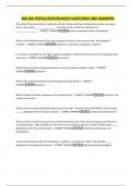 BIO 100 POPULATION BIOLOGY QUESTIONS AND ANSWERS