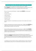 BIO 100 PRACTICE TEST UPDATED QUESTIONS AND ANSWERS