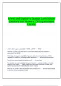 Ammo and Explosive Storage Safety Exam  questions and answers 100&percnt; guaranteed  success
