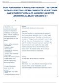 Nclex Fundamentals of Nursing with rationale TEST BANK  2024-2025 ACTUAL EXAM COMPLETE QUESTIONS  AND CORRECT DETAILED ANSWERS &lpar;VERIFIED  ANSWERS&rpar; &vert;ALREADY GRADED A&plus;
