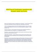 APA Payroll Certification questions and answers latest top score&period;