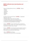 BRMP Certification Exam Latest Questions and  Answers&period; 