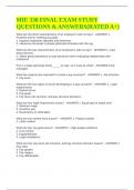 MIE 330 FINAL EXAM STUDY QUESTIONS & ANSWERS&lpar;RATED A&plus;&rpar;  
